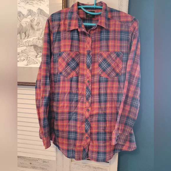 Plaid Button-Up Shirt - Picture 1 of 6